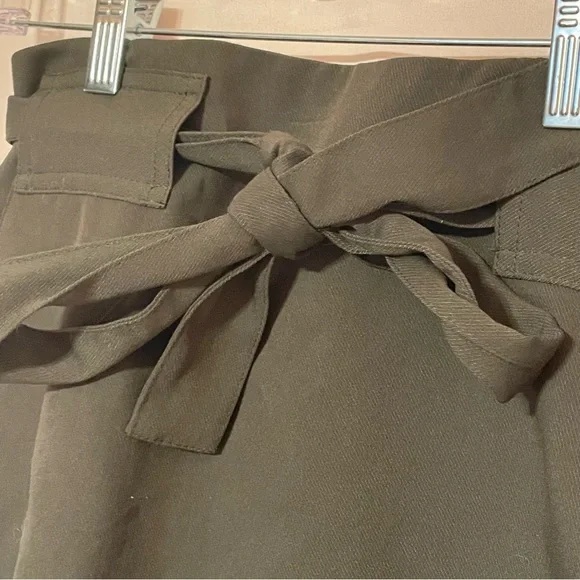 Banana Republic Factory Tie Front Pencil Skirt 2P #258 Green - Picture 2 of 8